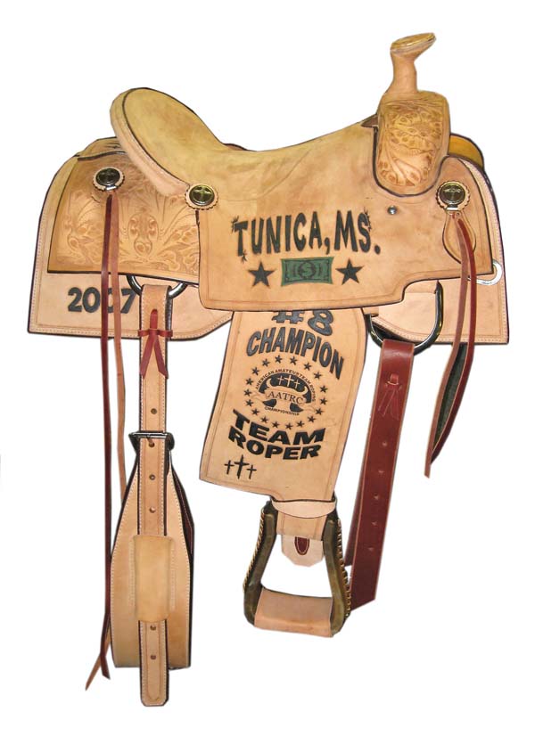 American Saddlery personalized trophy saddle